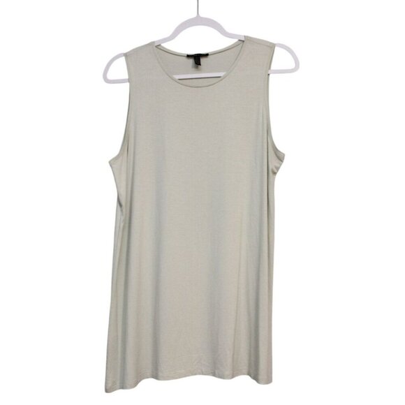 Eileen Fisher Tunic Top Small Stretch Sleeveless Relaxed Lagenlook Boho Minimal - Picture 1 of 10
